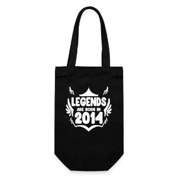 2014 - Jahrgang 2014 - Baujahr 2014 Geschenk - Geschenkbeutel für Flaschen - Schwarz - Vorne