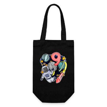 9e anniversaire 9 ans jeune astronaute de l’espace - Sac à bouteille - noir - Devant