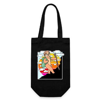 Sloth Mountain Mountains Mountain Peaks - Gift Bag for Bottles - black - Front
