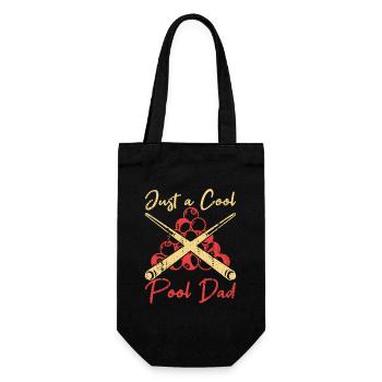 Billard Papa - Geschenkbeutel für Flaschen - Schwarz - Vorne