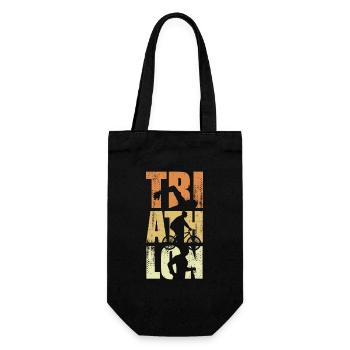 Lustiges Triathlon Event - Geschenkbeutel für Flaschen - Schwarz - Vorne