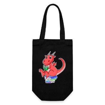 Books Dragon Dragon - Gift Bag for Bottles - black - Front