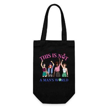 This is not a Man's world - Feminist T-Shirt - Gift Bag for Bottles - black - Front