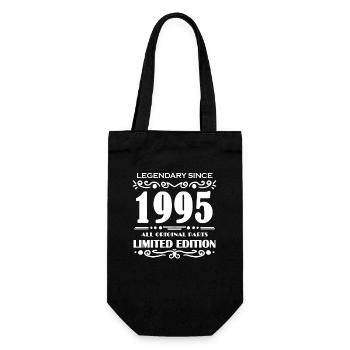 1995 - Year of construction 1995 - Born 1995 - Gift Bag for Bottles - black - Front