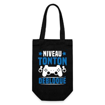 niveau tonton débloqué rétro oncle gamer geek - Sac à bouteille - noir - Devant