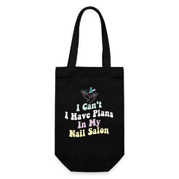 Ich Kann Nicht Habe Pläne In Meinem Nagelstudio - Geschenkbeutel für Flaschen - Schwarz - Vorne