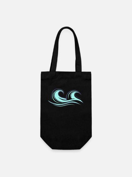 Surfer Welle Geschenk Surfer Boy Girl Dude Surf - Geschenkbeutel für Flaschen - Schwarz