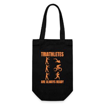 Lustiger Triathlon - Geschenkbeutel für Flaschen - Schwarz - Vorne