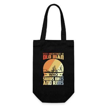 Old Triathlete - Gift Bag for Bottles - black - Front
