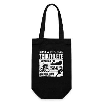 Mediocre triathlete - Gift Bag for Bottles - black - Front