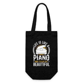 Motivation Piano - Gift Bag for Bottles - black - Front