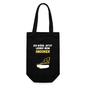 Ich wäre jetzt lieber beim Snooker - Geschenkbeutel für Flaschen - Schwarz - Vorne