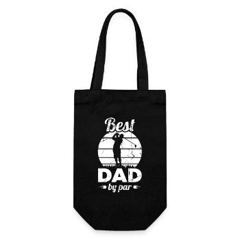 Bester Golf Vater - Geschenkbeutel für Flaschen - Schwarz - Vorne