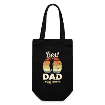 Golf Vater - Geschenkbeutel für Flaschen - Schwarz - Vorne