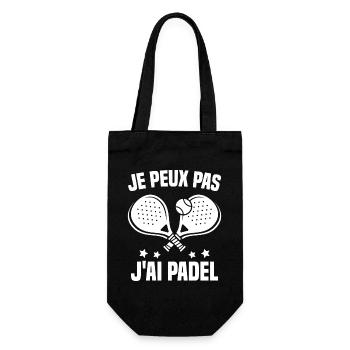 Je Peux Pas J'Ai Padel Joueur De Padel Padeliste - Sac à bouteille - noir - Devant