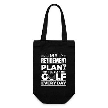 Retirement for golfers - Gift Bag for Bottles - black - Front