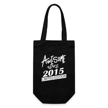 2015 - Jahrgang 2015 - Fantastisch seit 2015 - Geschenkbeutel für Flaschen - Schwarz - Vorne