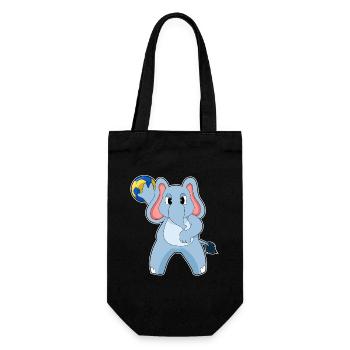 Eléphant Handballeur Handball - Sac à bouteille - noir - Devant