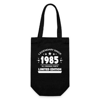1985 - Jahrgang 1985 - Baujahr 1985 - Geschenkbeutel für Flaschen - Schwarz - Vorne