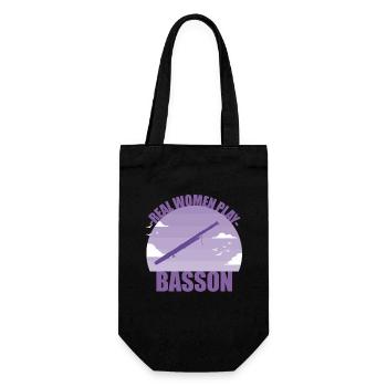 Basson Instrument Musicien Fille Cadeau - Sac à bouteille - noir - Devant
