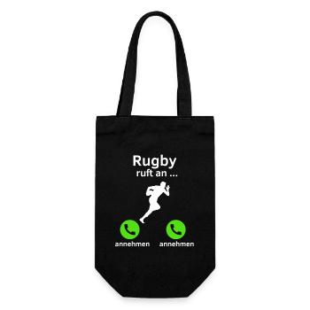 Rugby ruft an - annehmen oder annehmen? - Geschenkbeutel für Flaschen - Schwarz - Vorne