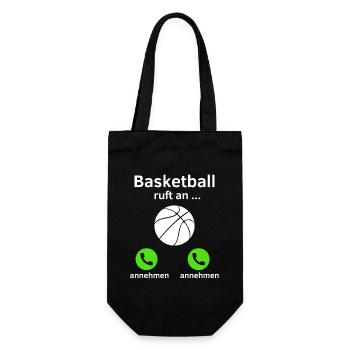 Basketball ruft an - annehmen oder annehmen? - Geschenkbeutel für Flaschen - Schwarz - Vorne