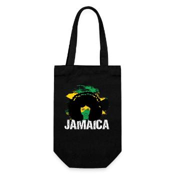 Collage des couleurs du drapeau de la Jamaica Afro Diva - Sac à bouteille - noir - Devant
