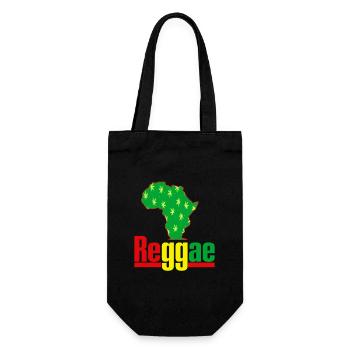 Carte Africa Reggae avec feuilles de chanvre - Sac à bouteille - noir - Devant