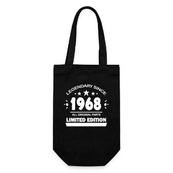 1968 - Jahrgang 1968 - Baujahr 1968 - Geschenkbeutel für Flaschen - Schwarz - Vorne