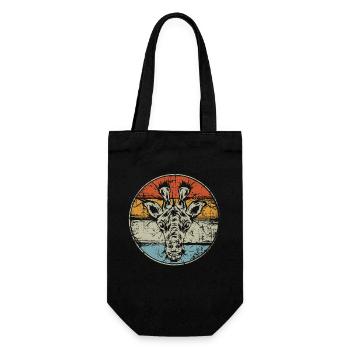 Giraffe vintage - Gift Bag for Bottles - black - Front