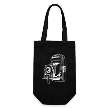 Old-fashioned photo camera - Gift Bag for Bottles - black - Front