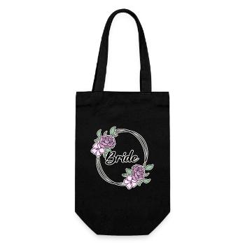 Bride - Gift Bag for Bottles - black - Front