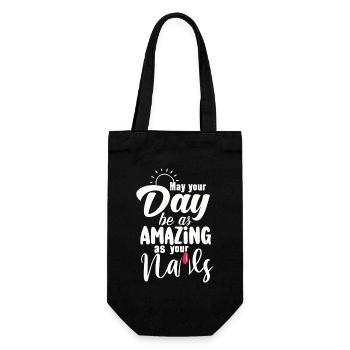 May Your Day Be As Amazing Nail Aunt - Gift Bag for Bottles - black - Front