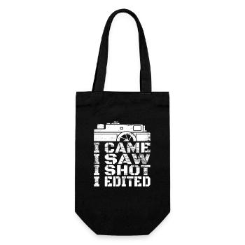 I came I saw I photographed - Gift Bag for Bottles - black - Front