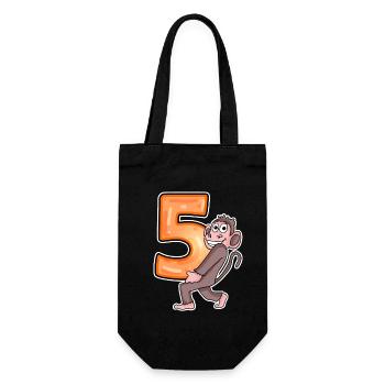 5 ans - 5 ans avec motif animal - Sac à bouteille - noir - Devant
