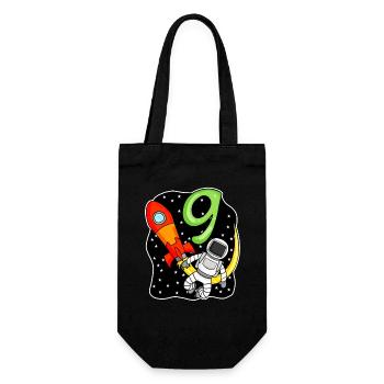 9e anniversaire - 9 ans Jeune astronaute - Sac à bouteille - noir - Devant
