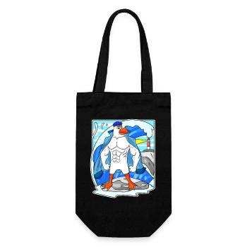 Muscles Seagull Sea North Sea Gift - Gift Bag for Bottles - black - Front