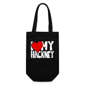 Ich liebe mein Hackney-Pferd - Geschenkbeutel für Flaschen - Schwarz - Vorne