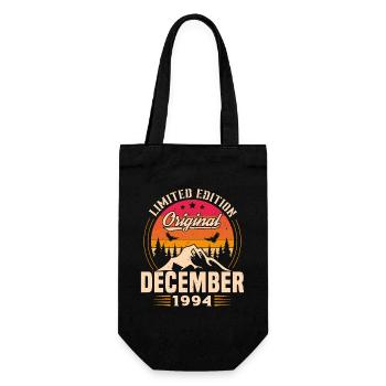 Geburtstagsgeschenk Geboren im Dezember 1994 - Geschenkbeutel für Flaschen - Schwarz - Vorne