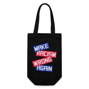 make racism wrong again - Gift Bag for Bottles - black - Front