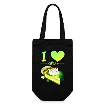 I Love Key Lime Pie - Gift Bag for Bottles - black - Front