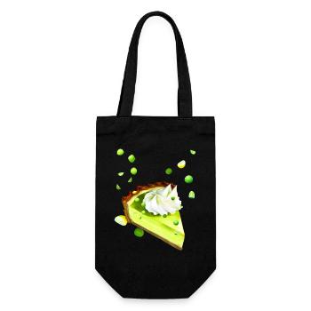 Limettenkuchen Citrone Limette - Geschenkbeutel für Flaschen - Schwarz - Vorne