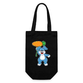 Bunny Balloon - Gift Bag for Bottles - black - Front