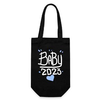 Bébé 2023 - Naissance Enceinte 2023 Grossesse - Sac à bouteille - noir - Devant