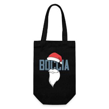 Boccia Player Santa Claus Balls Boccia - Gift Bag for Bottles - black - Front