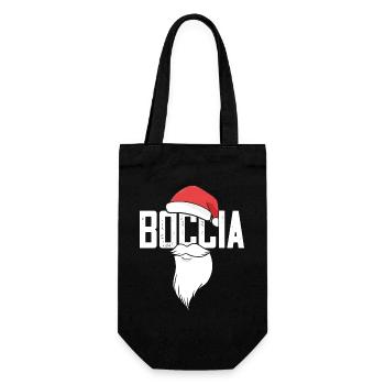 Boccia Player Santa Claus Balls Boccia - Gift Bag for Bottles - black - Front