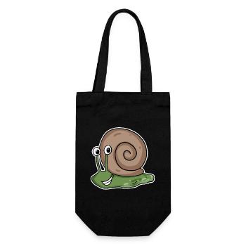Schnecke - Geschenkbeutel für Flaschen - Schwarz - Vorne