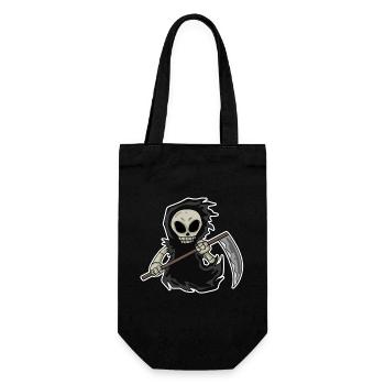 Grim Reaper with scythe - Gift Bag for Bottles - black - Front