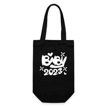 Bébé 2023 - Naissance Enceinte 2023 Grossesse - Sac à bouteille - noir - Devant