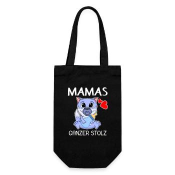 Baby Geburt Schwanger Babyspruch Sprüche - Geschenkbeutel für Flaschen - Schwarz - Vorne
